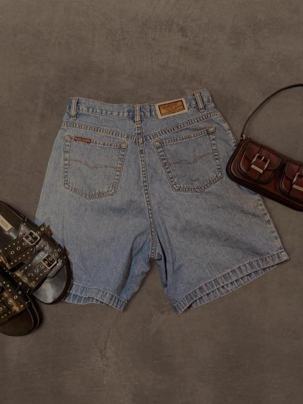 PAZZO Light Blue High-Rise Denim Jean Shorts